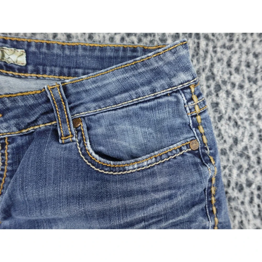 BKE Kate Denim Shorts‎ Womens 29 Blue Distressed Cut Off Stretch Medium Wash